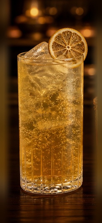 Golden citrus Lotus Gold cocktail